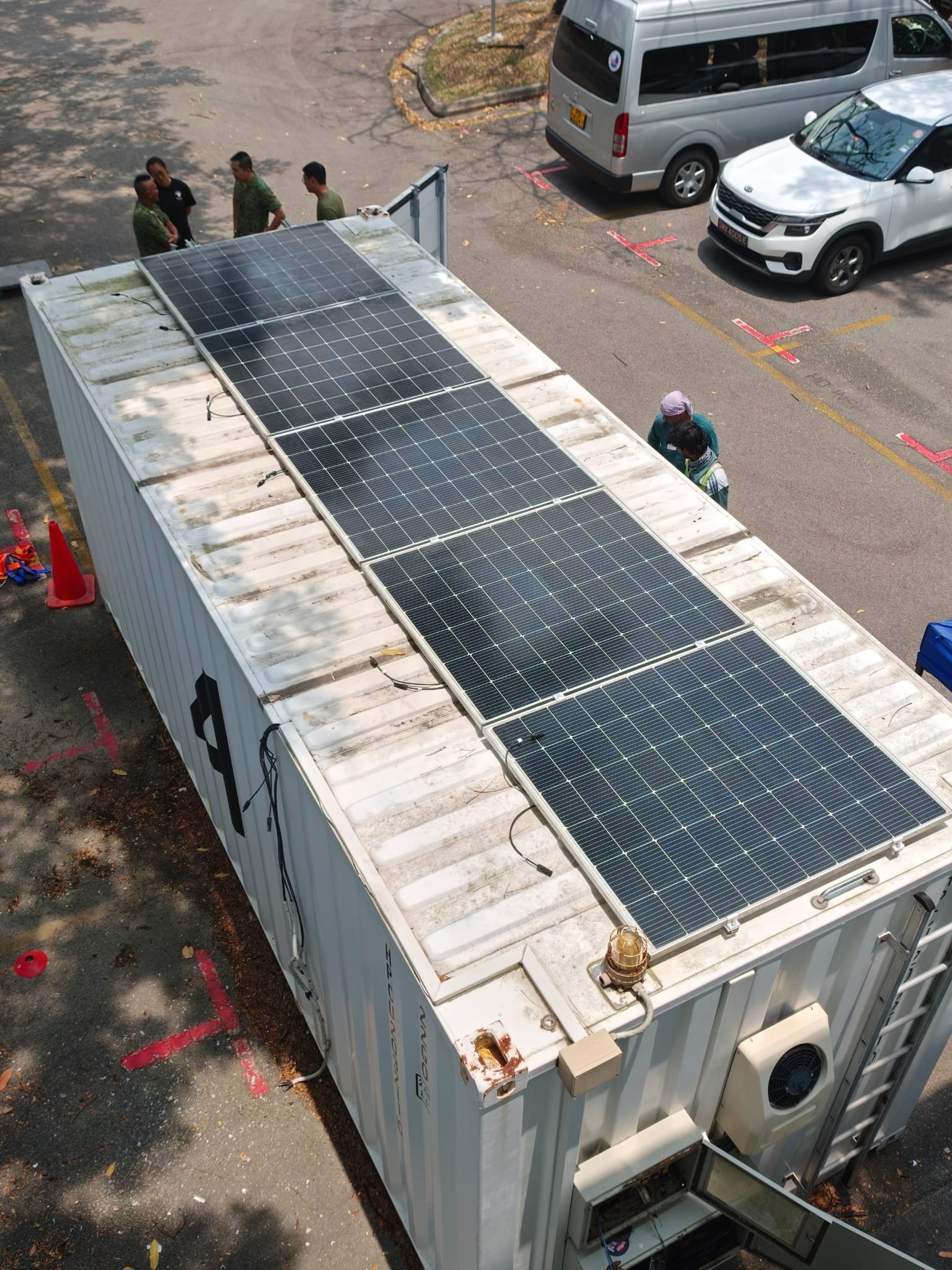 Solar power installation at Pasir Laba Camp