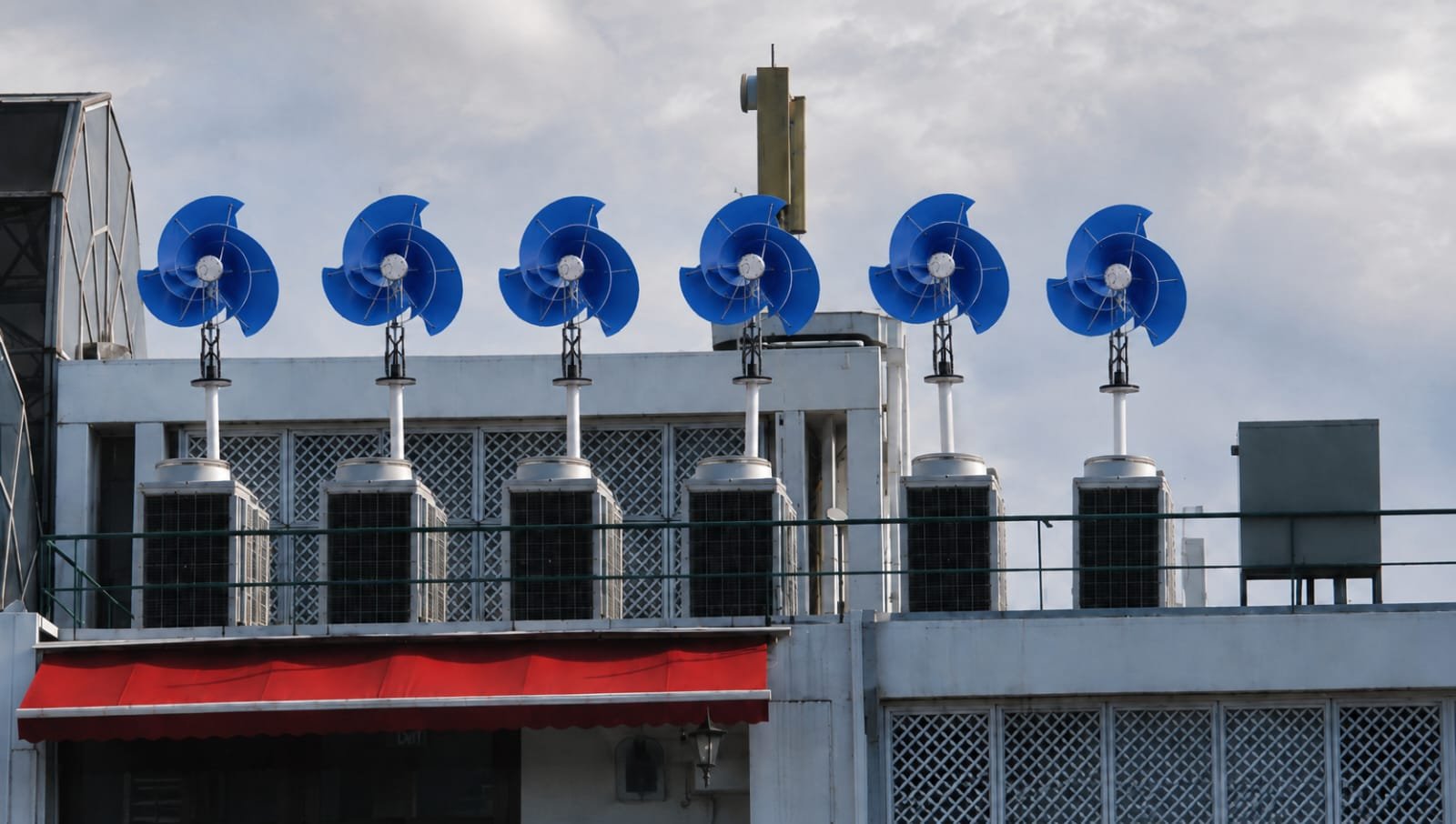 Country Club Aircon Exhaust Wind Turbine Installation