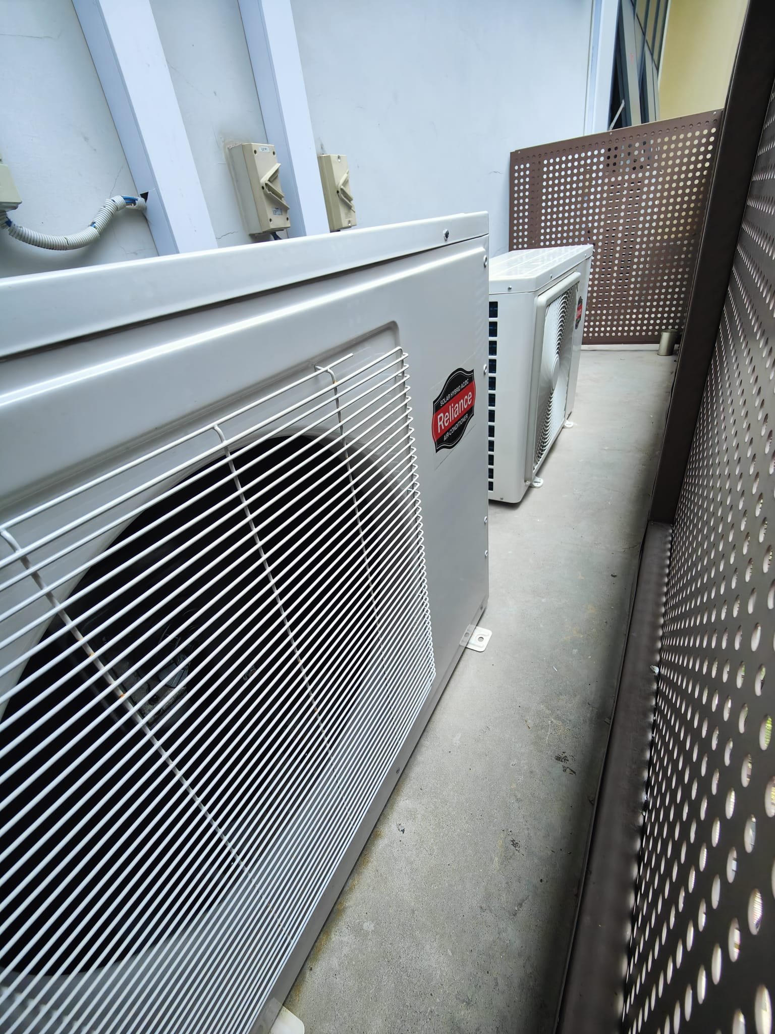 Solar AC piping installation