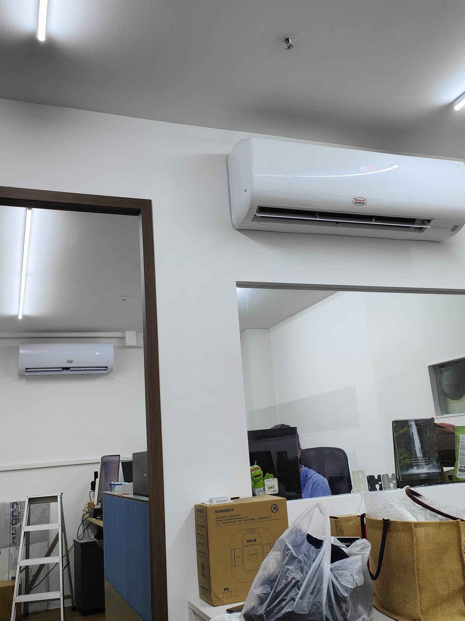 Solar panel installation for Liftytech Pte Ltd's new ACDC Solar AC system.