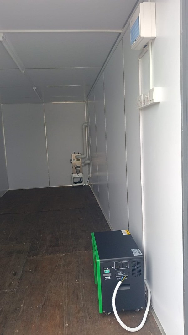 System inverter Installation within the container.